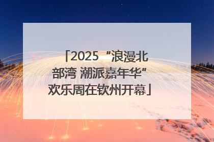 2025“浪漫北部湾 潮派嘉年华”欢乐周在钦州开幕