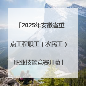 2025年安徽省重点工程职工（农民工）职业技能竞赛开幕