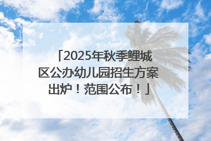2025年秋季鲤城区公办幼儿园招生方案出炉！范围公布！