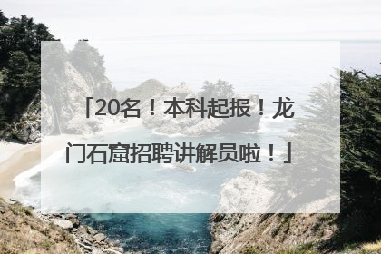 20名！本科起报！龙门石窟招聘讲解员啦！