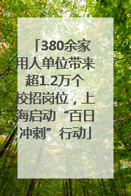 380余家用人单位带来超1.2万个校招岗位，上海启动“百日冲刺”行动