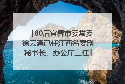 80后宜春市委常委徐云涌已任江西省委副秘书长、办公厅主任