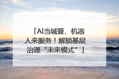 AI当城管、机器人来服务！解锁基层治理“未来模式”