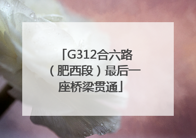 G312合六路（肥西段）最后一座桥梁贯通